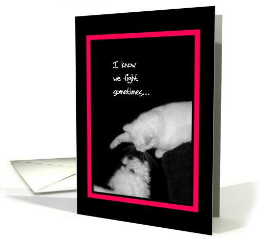 I know we fight sometimes - Cat & Dog card (611681)