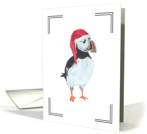 Christmas Greetings with Christmas Puffin card (1412518)