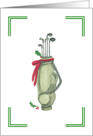 Christmas Greetings with Christmas Golf bag card