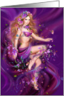 Fantasy beauty, woman in flowers. Fantasy Art card