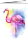 Abstract flamingo pink illustration. Blank Note card