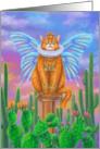 King fairy cat . Blank Note card