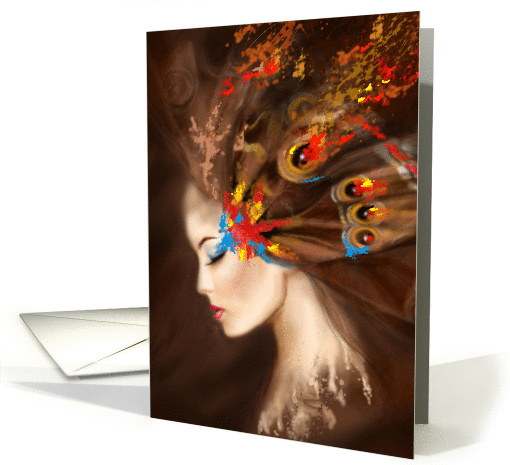 beautiful fairy abstract butterfly. Blank Note card (1372116)