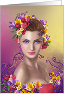 beautiful Fantasy fairy woman card