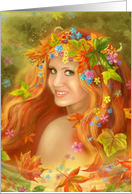 Beautiful Autumn- fairy card