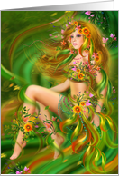Summer Fairy Blank Note Card