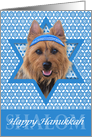 Hanukkah - Star of David - Australian Terrier Dog card