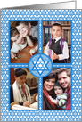 Hanukkah - Star of David 4 Photos Vertical Photocard card