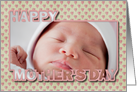 Mother’s Day Cut Out Photo Card - Pink Hearts card