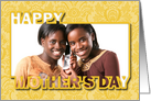 Mother’s Day Cut Out Photo Card - Yellow card