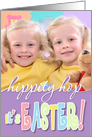 Easter - Hippity Hop Photo Card - Purple card