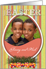 Easter -One Egg Photo Card - Coral card