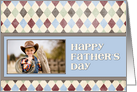 Father’s Day Blue Argyle Photo Card