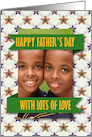 Father’s Day Green Field of Stars Photocard card
