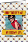 Father’s Day Yellow Field of Stars Photocard card