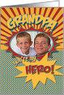 Father’s Day Comic Book Hero Grandpa Photocard card