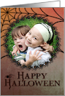 Halloween Black Widow Spider Frame Photocard card