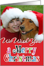 We Wish You a Merry Christmas Red Photocard card