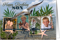 Birthday Happy Birthday Son 4 Photo Card