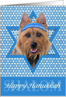 Hanukkah - Star of David - Australian Terrier Dog card