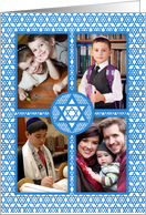 Hanukkah - Star of David 4 Photos Vertical Photocard card