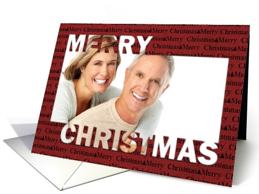 Merry Christmas Cut Out Photo Card - Red card (878736)
