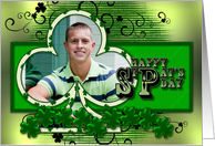 St Patrick’s Day Cloverleaf Photo Card