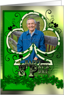 St Patrick’s Day Cloverleaf Photo Card