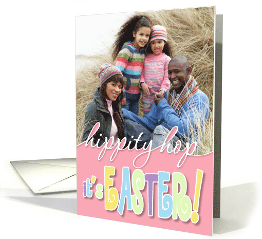Easter - Hippity Hop Photo Card - Pink card (915625)