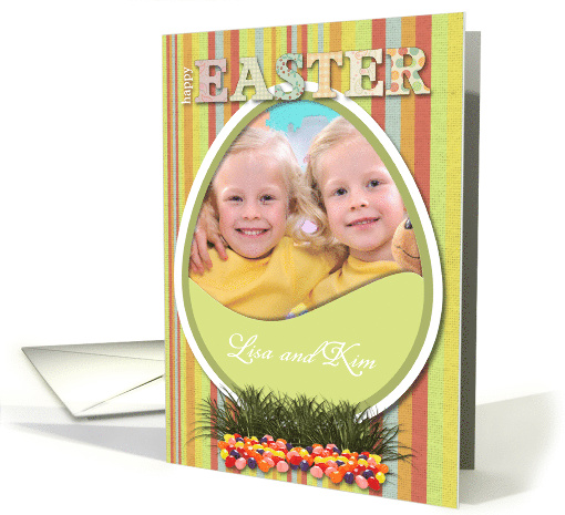 Easter -One Egg Photo Card - Green card (915863)