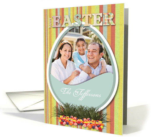 Easter - One Egg Photo Card - Blue card (915866)