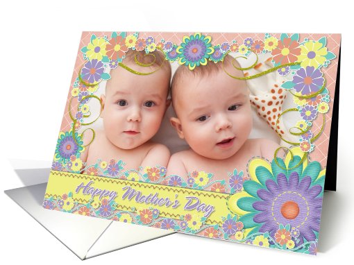 Mother's Day - Spring Flowers Photo Card - Coral card (916625)