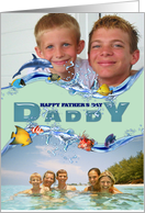 Happy Father’s Day Seafoam Under the Sea Photo Card