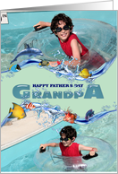Happy Father’s Day Grandpa Seafoam Under the Sea Photo Card