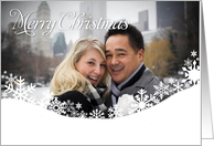 Snowdrift Merry Christmas Photocard card