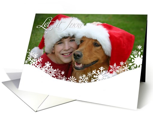 Snowdrift Let it Snow Christmas Photocard card (929399)