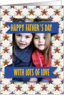 Father’s Day Blue Field of Stars Photocard card