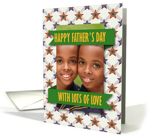 Father's Day Green Field of Stars Photocard card (929463)