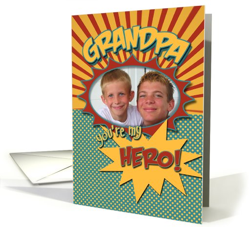 Father's Day Comic Book Hero Grandpa Photocard card (931486)