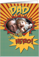 Happy Birthday Comic Book Hero Dad Photocard card