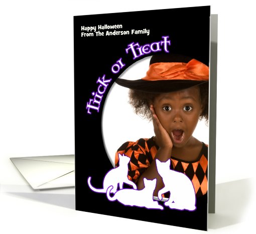 Halloween 3 Cats Photocard card (933896)