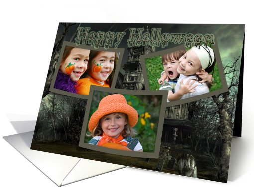 Halloween Spooky Haunted House Photocard card (936635)