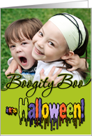 Halloween Boogity Boo Green Photocard card