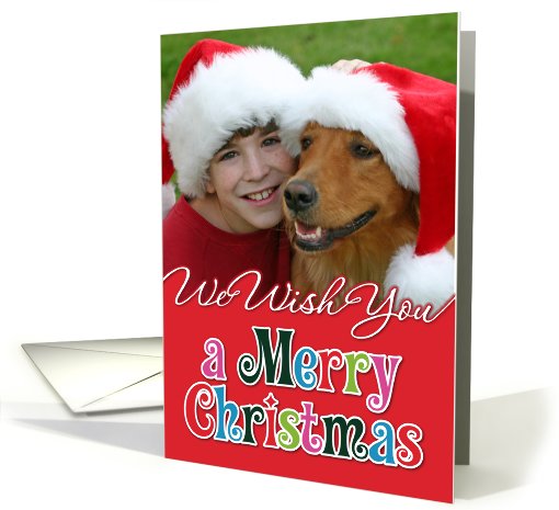 We Wish You a Merry Christmas Red Photocard card (937883)