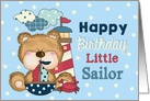 Happy Birthday Little Sailor Bear card