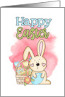 Easter Basket Bunny Happy Easter card