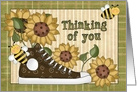 Thinking of you sunflowers card