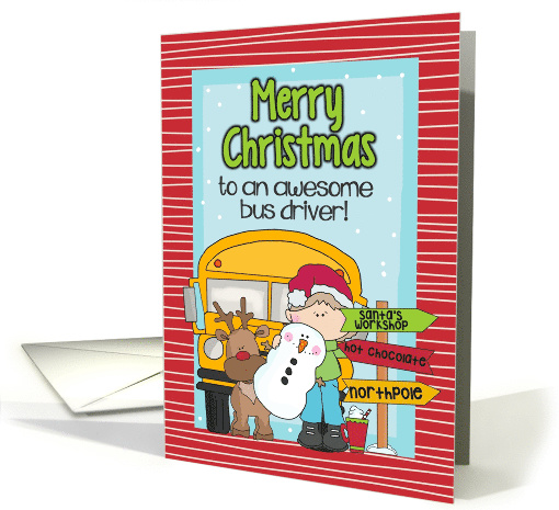 Merry Christmas Bus Driver card (1405694)