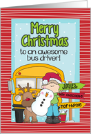 Merry Christmas Bus Driver card