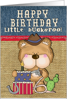 Happy Birthday Little Buckaroo Bear card